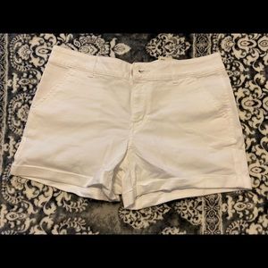 White MIDI shorts